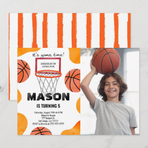 Basketball-Foto-Einladung Einladung