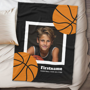 Basketball Foto Name hinzufügen - Farbe bearbeiten Fleecedecke