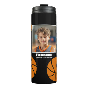 Basketball Foto Name hinzufügen - Farbe bearbeiten Thermosbecher