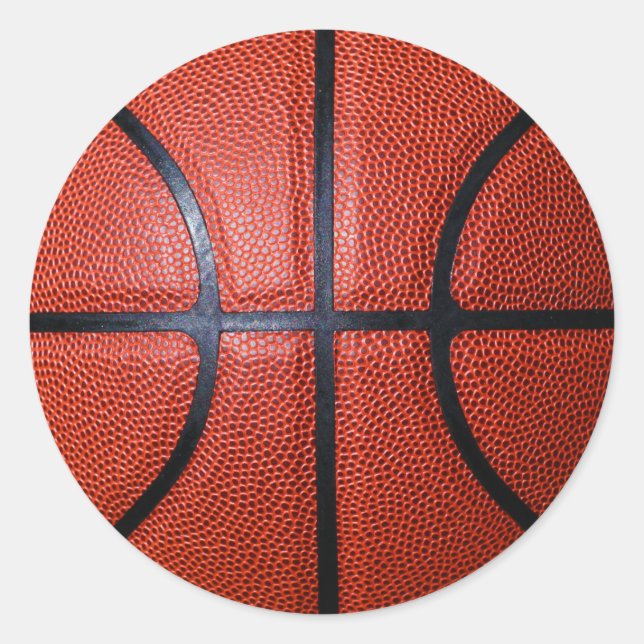 Basketball-Foto Runder Aufkleber (Vorderseite)