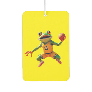Basketball-Frosch-gelber-Autoduftspender Autolufterfrischer
