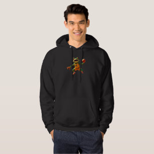 Basketball Frosch Männer schwarz gekleidetes Sweat Hoodie