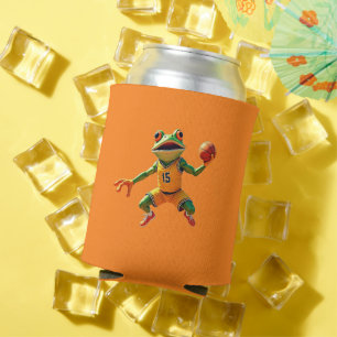 Basketball Frosch orange Getränkehalter Dosenkühler
