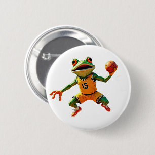 Basketball Frosch weiße Taste Button