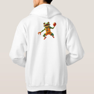Basketball Froschmänner Weiß gekleidetes Sweatshir Hoodie