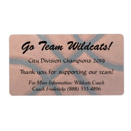 Basketball Fundraiser Flaschenetiketten