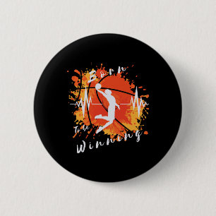 Basketball Funny Geboren, um Sportdesign zu gewinn Button