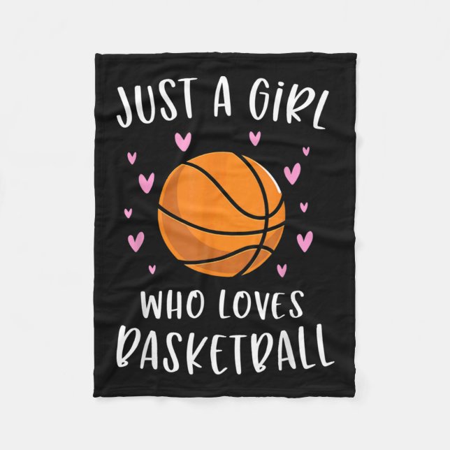 Basketball für Mädchen nur ein Mädchen, das Lieben Fleecedecke (Vorderseite)