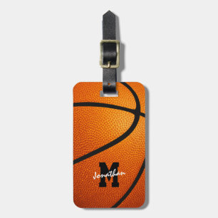 Basketball für mit Monogramm Sportgeschenke Gepäckanhänger