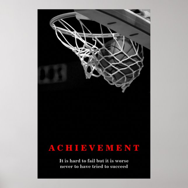 Basketball für motivierend Erfolge Poster (Vorne)