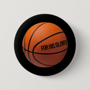 Basketball für Sportler, die Gott und Liebe Button