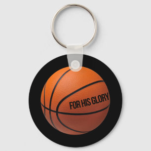 Basketball für Sportler, die Gott und Liebe Schlüsselanhänger