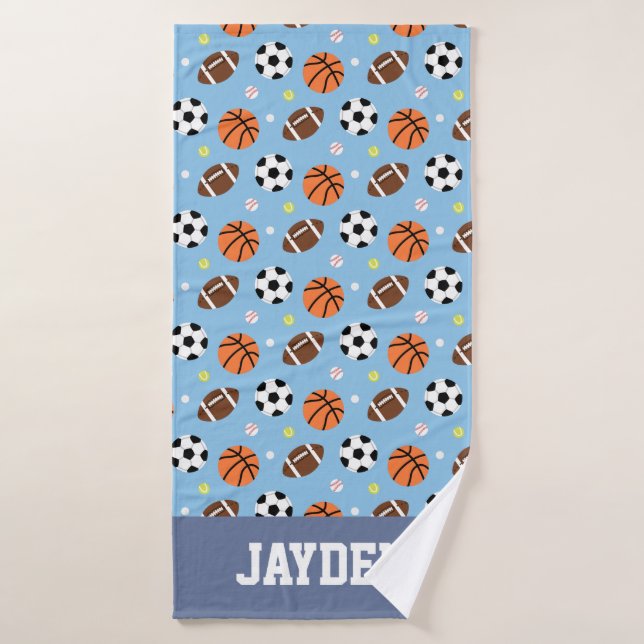 Basketball Fußball Fußball Balls Sportart Badehandtuch (Badehandtuch)