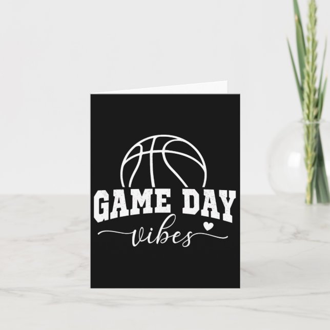 Basketball Game Day Vibes Basketball Mama Lebensla Karte (Vorderseite)