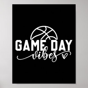 Basketball Game Day Vibes Basketball Mama Lebensla Poster
