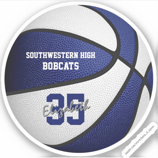 Basketball-Gastgeschenke Aufkleber (Vorderseite)