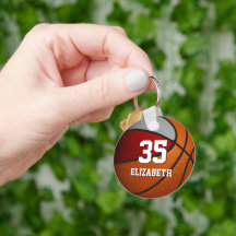Basketball-Gastgeschenke in Rot-Grautönen