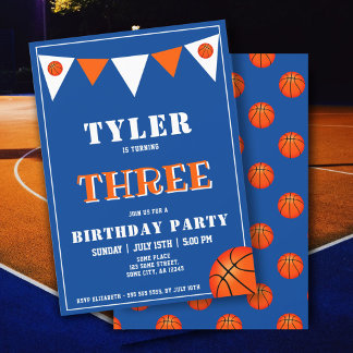 Basketball Geburtstag Einladung Junge 3. Geburtsta