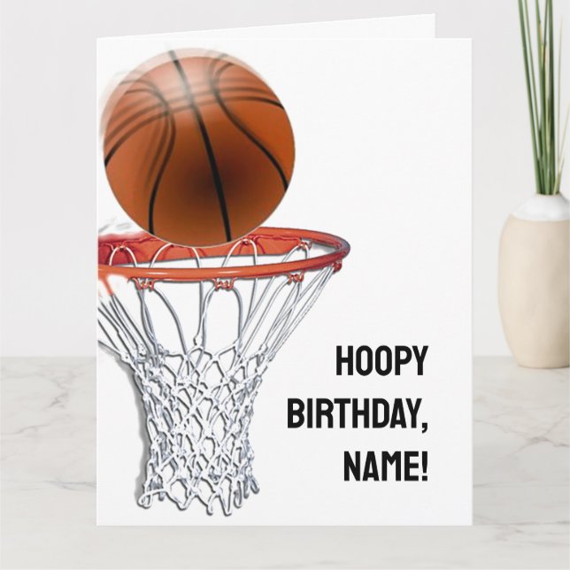 Basketball Geburtstag Karte (Vorderseite)