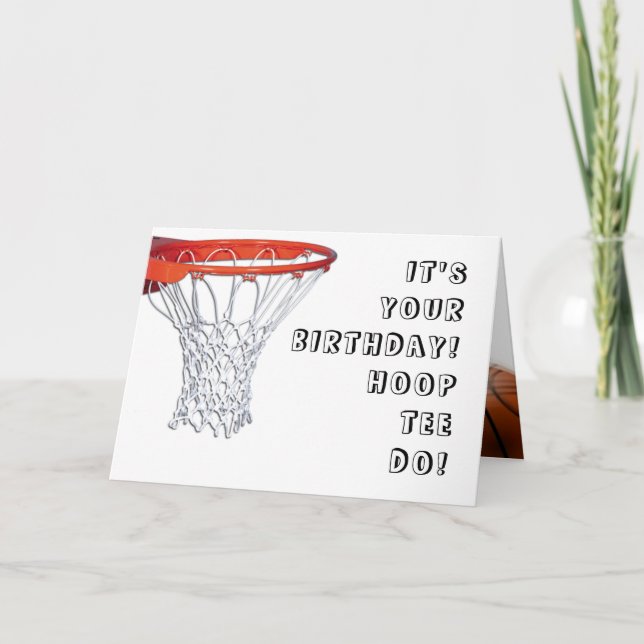 Basketball Geburtstag Karte (Vorderseite)