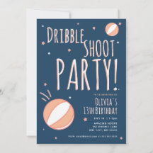 Basketball Geburtstag Personalisierte Party Einlad