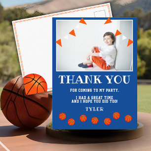 Basketball-Geburtstagsfoto Danke Postkarte