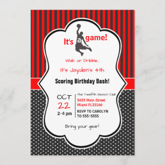 Basketball Geburtstagskarte Einladung