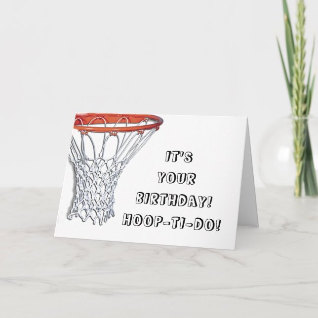 Basketball-Geburtstagskarte Karte (Vorderseite)