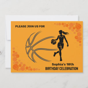 Basketball Geburtstagsparty, Basketball Player Einladung