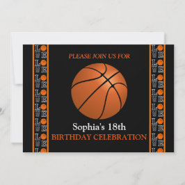 Basketball Geburtstagsparty, Basketball Player Einladung