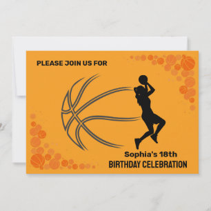 Basketball Geburtstagsparty, Basketball Player Einladung