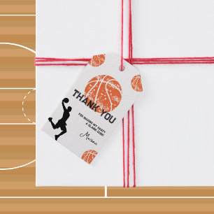 Basketball Geburtstagsparty Danke Geschenkanhänger