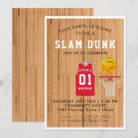 Basketball Geburtstagsparty Einladung