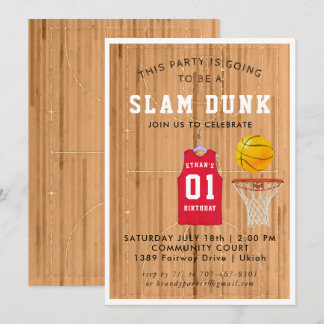 Basketball Geburtstagsparty Einladung