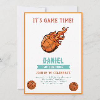 Basketball Geburtstagsparty Einladung