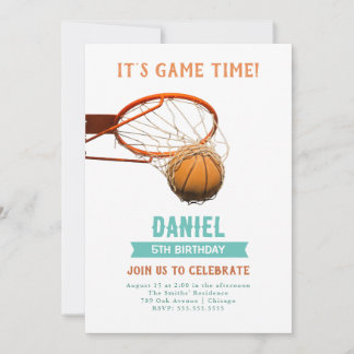 Basketball Geburtstagsparty Einladung