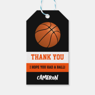 Basketball Geburtstagsparty Geschenkanhänger