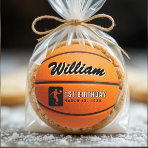 Basketball Geburtstagsparty Runder Aufkleber