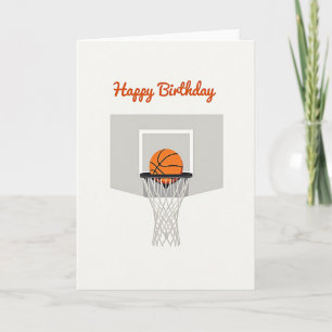 Basketball-Geburtstagswunschkarte Karte