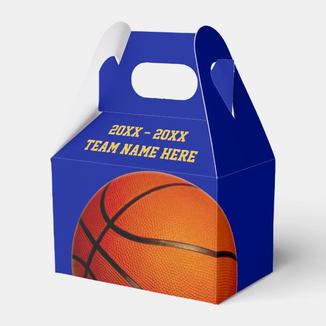 Basketball Gefallen Flaggen Fügt Ihren TEXT und Ih Geschenkschachtel (Vorderseite)