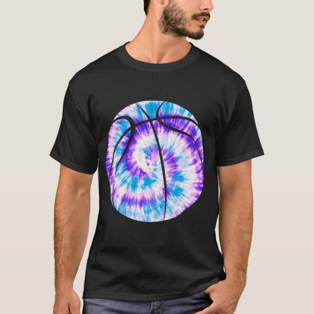 Basketball Gefärbte Krawatte für ein Teen Girl Bo T-Shirt (Vorderseite)