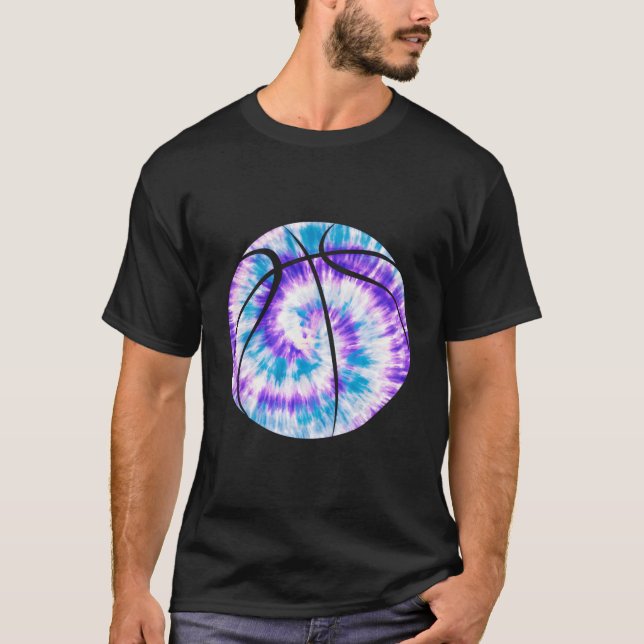 Basketball-Gefärbte Krawatte für einen N-Spieler T-Shirt (Vorderseite)