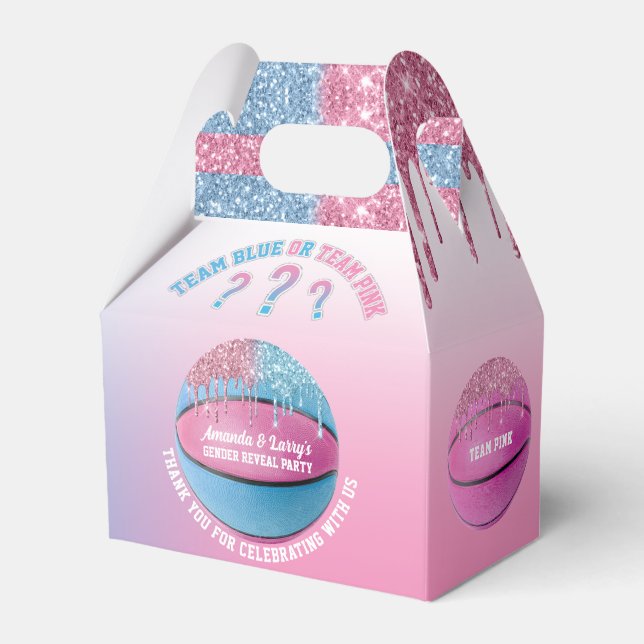 Basketball-Genderoffenbarung Geschenkschachtel (Vorderseite)