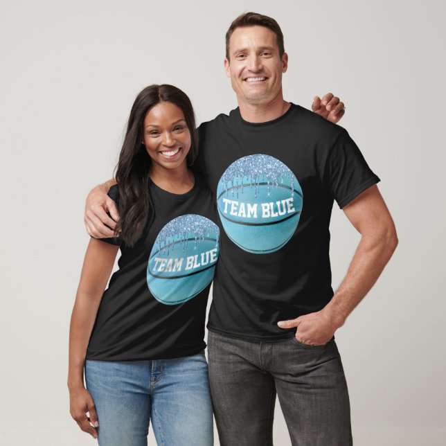 Basketball Genre Reveale Équipe Blue T-Shirt (Unisexe)