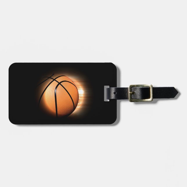 Basketball Gepäckanhänger (Vorderseite horizontal)