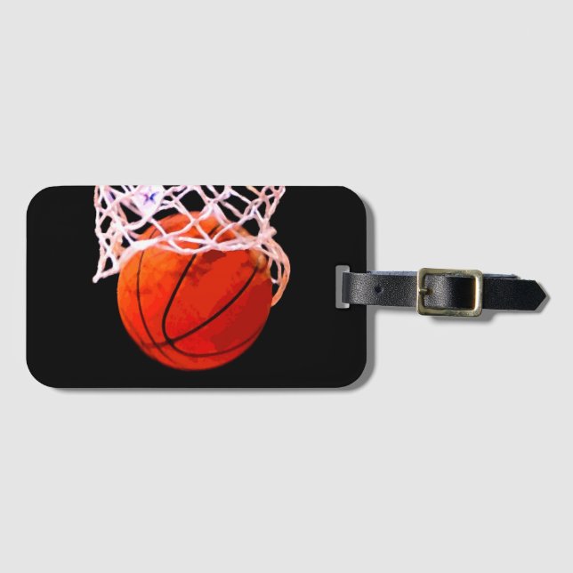 Basketball Gepäckanhänger (Vorderseite (Horizontal))