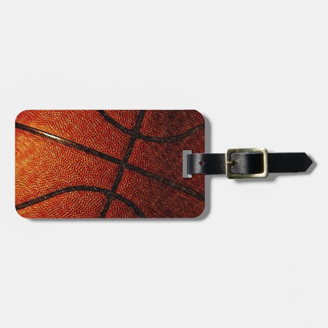 Basketball Gepäckanhänger (Vorderseite horizontal)