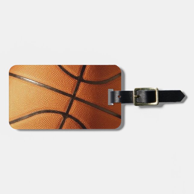 Basketball Gepäckanhänger (Vorderseite horizontal)