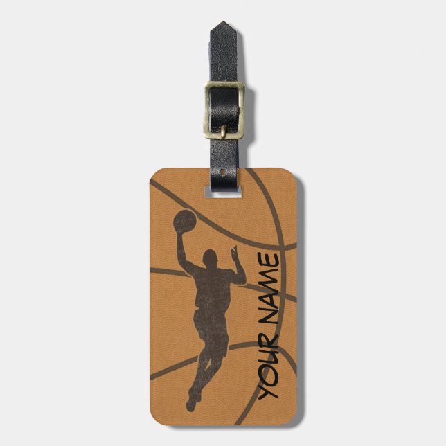 Basketball-Gepäckanhänger Gepäckanhänger (Vorderseite vertikal)