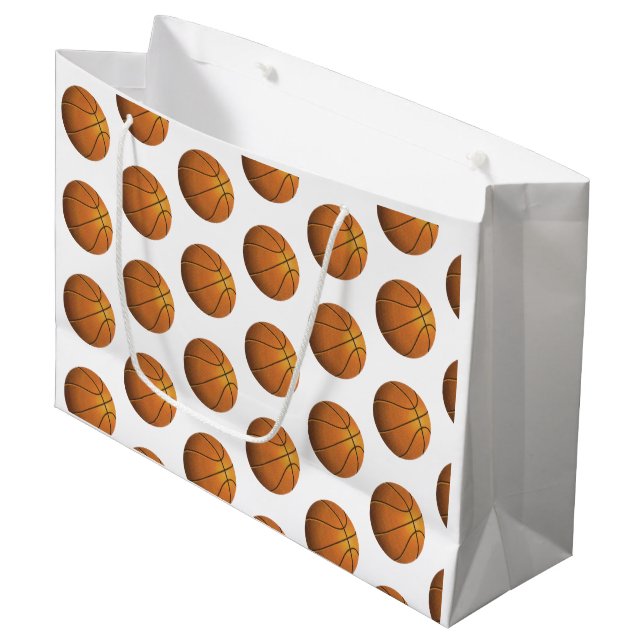 Basketball-Geschenk Große Geschenktüte (Vorderseite Schrägansicht)